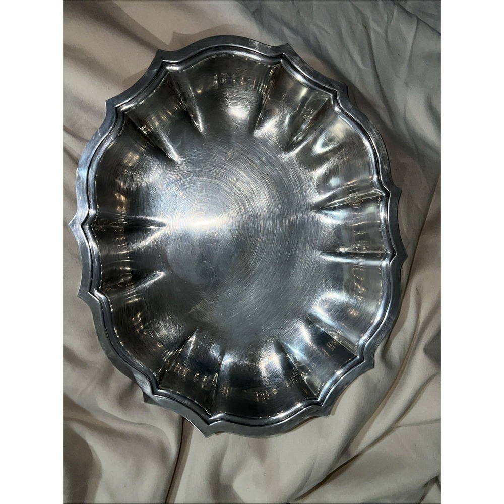Chippendale International Silver Co. 695 Silver Plated bowl 10" x 8.5"